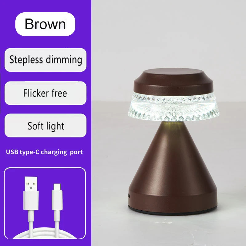 hot Bedside light Bedroom Fabric Nightlight Home Atmosphere LED Night Light Brightness Adjustable Decoration Peaceful Pleasures Health and Wellness Brown-2