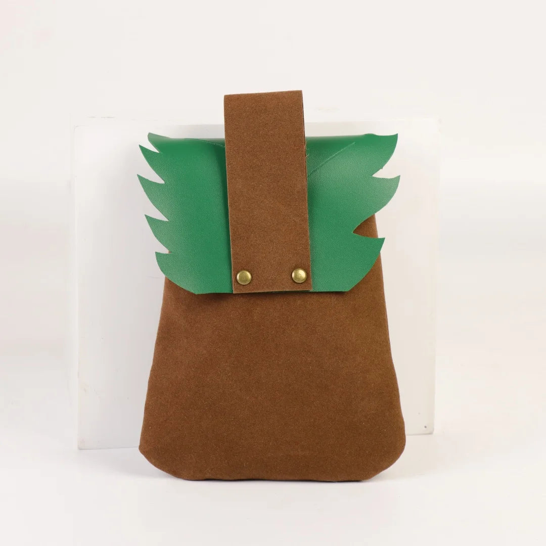 Medieval Waist Bag Retro PU Leather Elf Leaf Copper Coin Belt