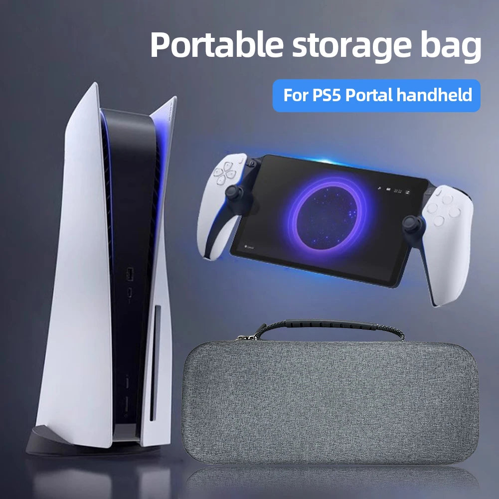 EVA Hard Carrying Case Bag for Sony PS5 PlayStation Portal Case Shockproof Protective Cover Portable Storage Bag for PS Portal Peaceful Pleasures Health and Wellness