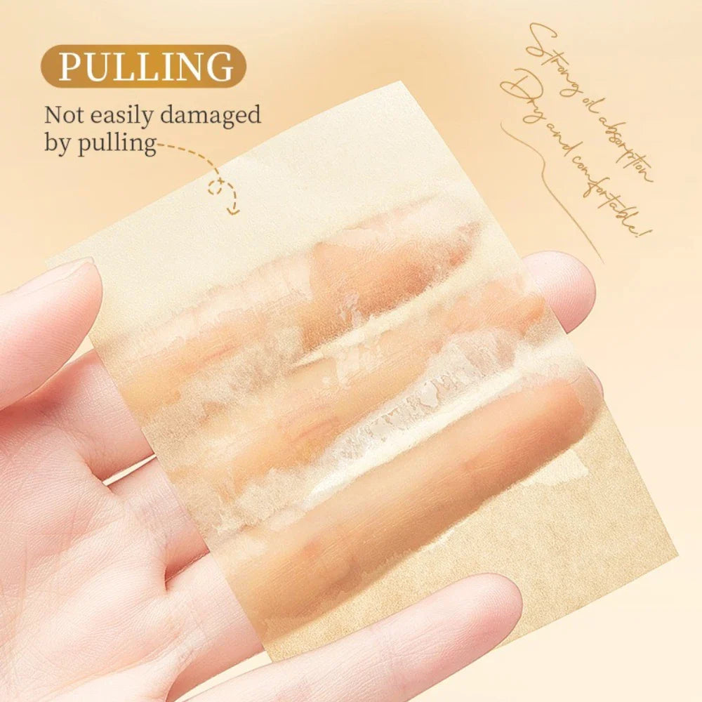 100-Pack Bamboo Charcoal Oil Blotting Sheets for Oily Skin