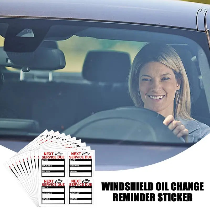 40 Pcs Oil Change Maintenance Service Reminder Stickers Oil Change Stickers for Windshield Adhesive Window Labels Car Sticker Peaceful Pleasures Health and Wellness
