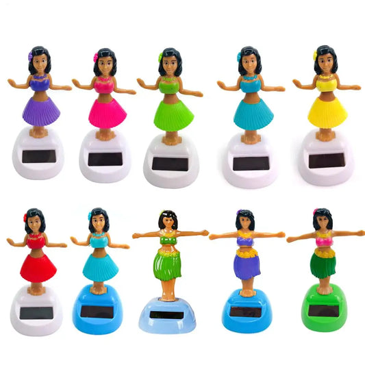 Car Decoration Dancing Doll Car Accessories Solar Power Toy Shaking Head Hawaii Swinging Animated Girl Car Ornament Car-styling Peaceful Pleasures Health and Wellness