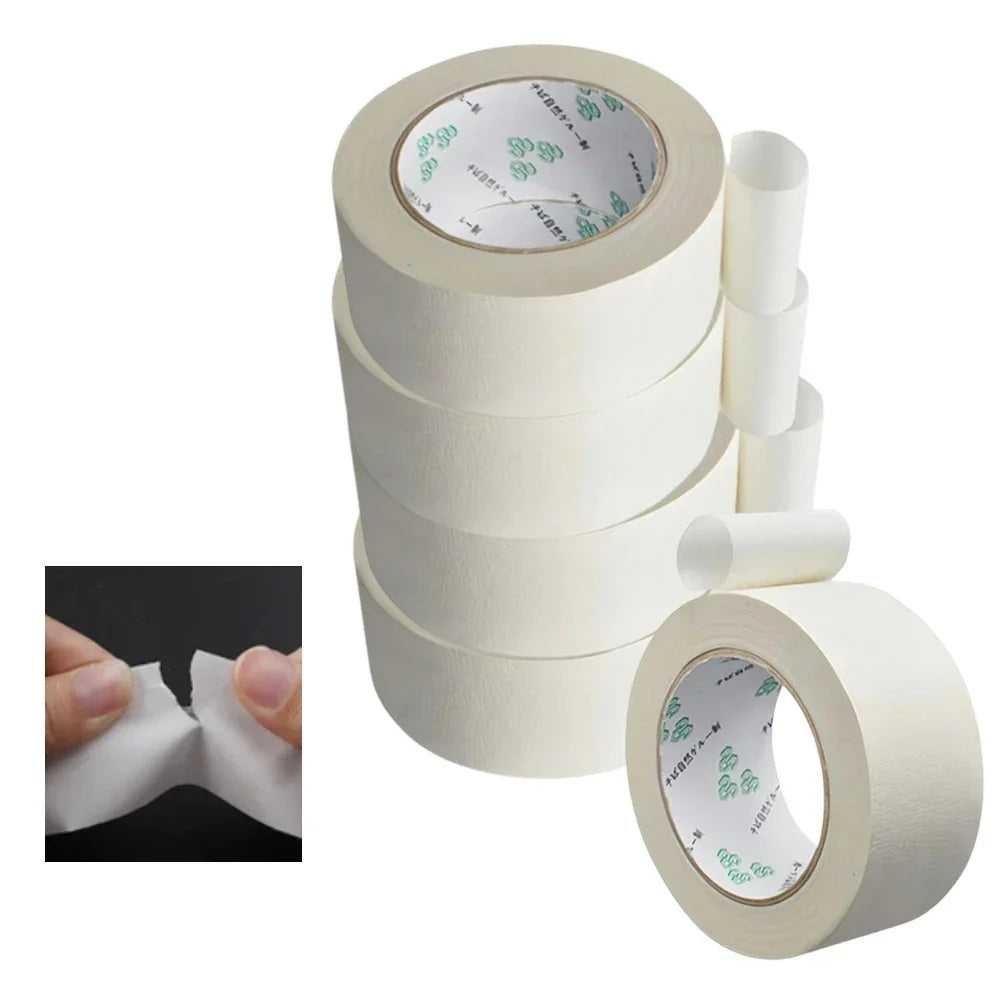 50mmx50m Painter Masking Tape Writable No Residue Easy Tear Single Side Paper Tapefor Car Wall Floor Painting Packaging Sealing Peaceful Pleasures Health and Wellness