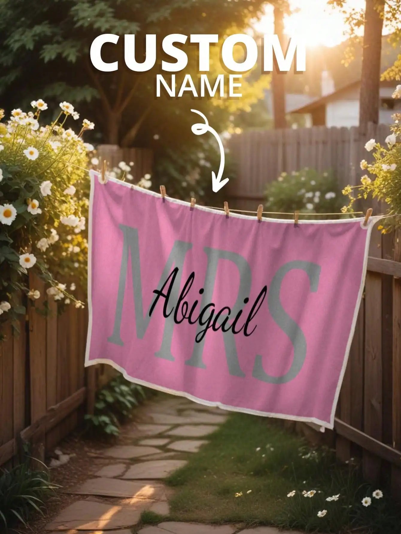 1pc Custom Name Beach Towel Mr Mrs Personalized Pool Towel Wedding Gift For Couples Newlyweds Husband Wife Valentine Anniversary Peaceful Pleasures Health and Wellness