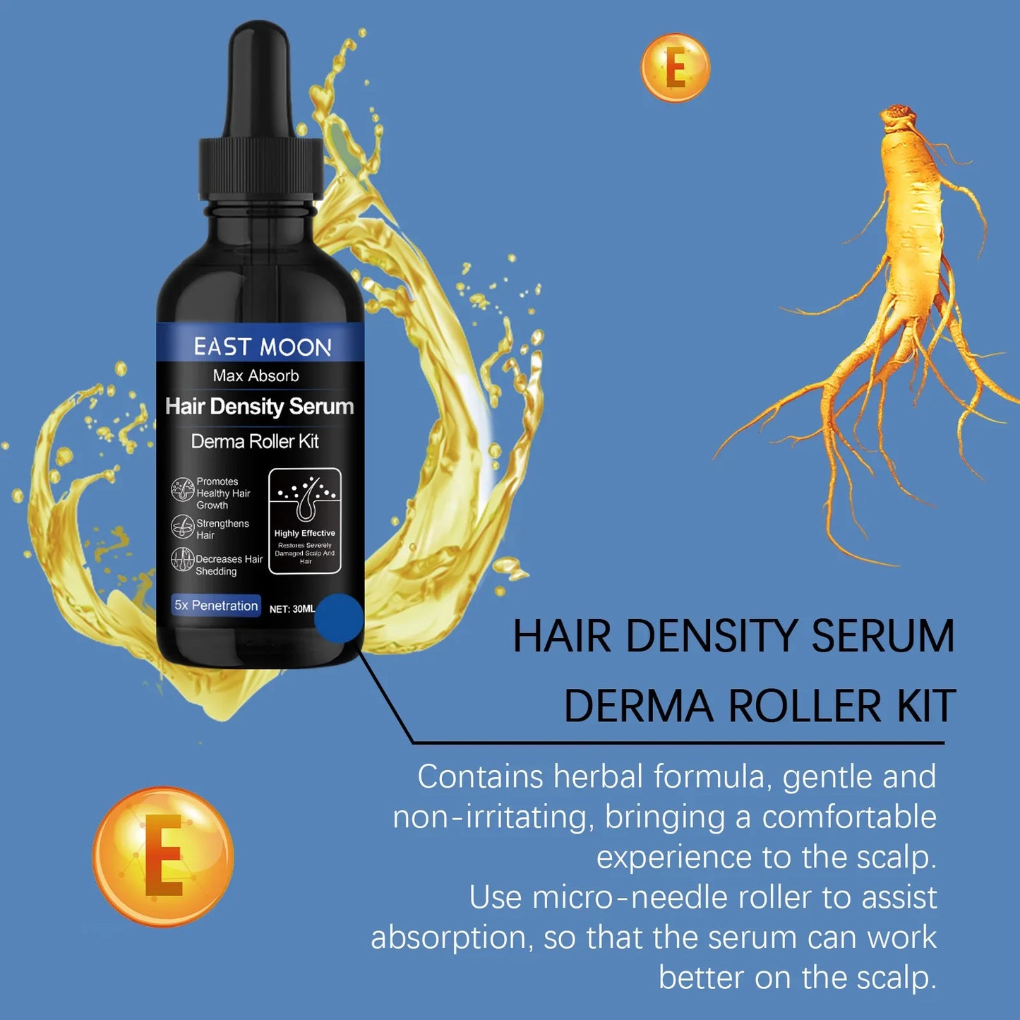 Hair Roller Kit with Nourishing Serum – Hydration & Strength