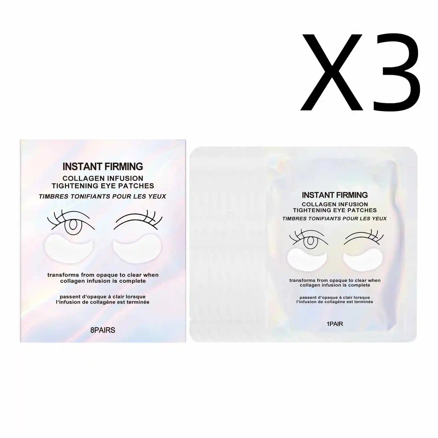 Collagen Under-Eye Patches – Hydrating & Firming (8 Pairs)