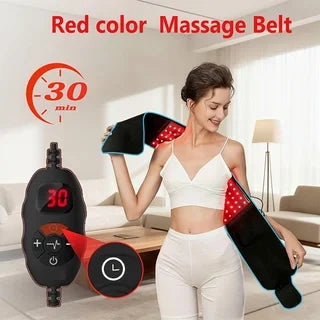Electric Massage Belt with Red Led Lights, Waist Care Belt. Adjustable Brightness and Timer Settings--Suitable for Office/Home Use, Home Care Solutions, Workspace Comfort, Stylish Design, Durable Construction. Suitable for Nu Peaceful Pleasures Health and Wellness