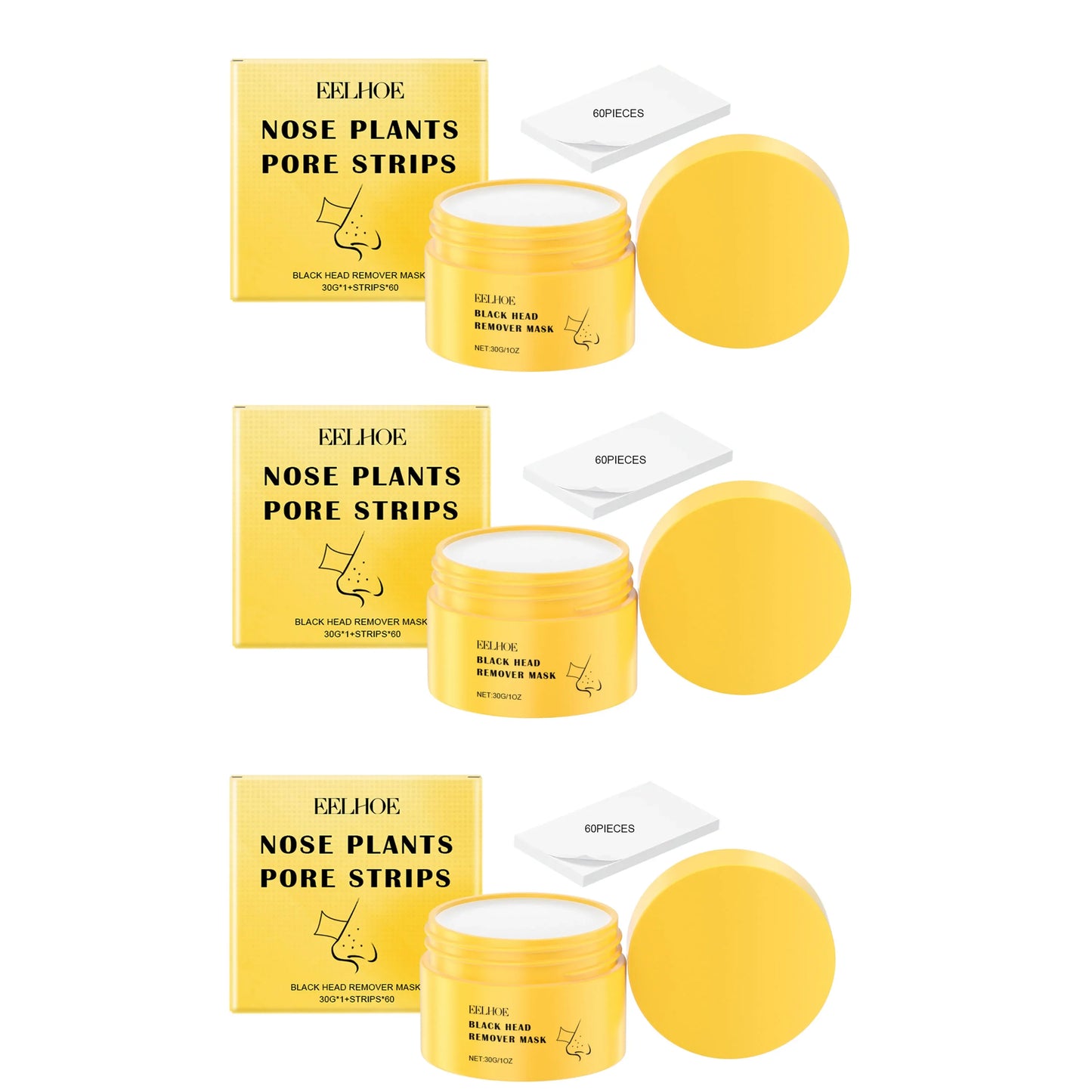 Eelhoe Blackhead Nose Strips – T-Zone Pore Cleansing & Moisturizing