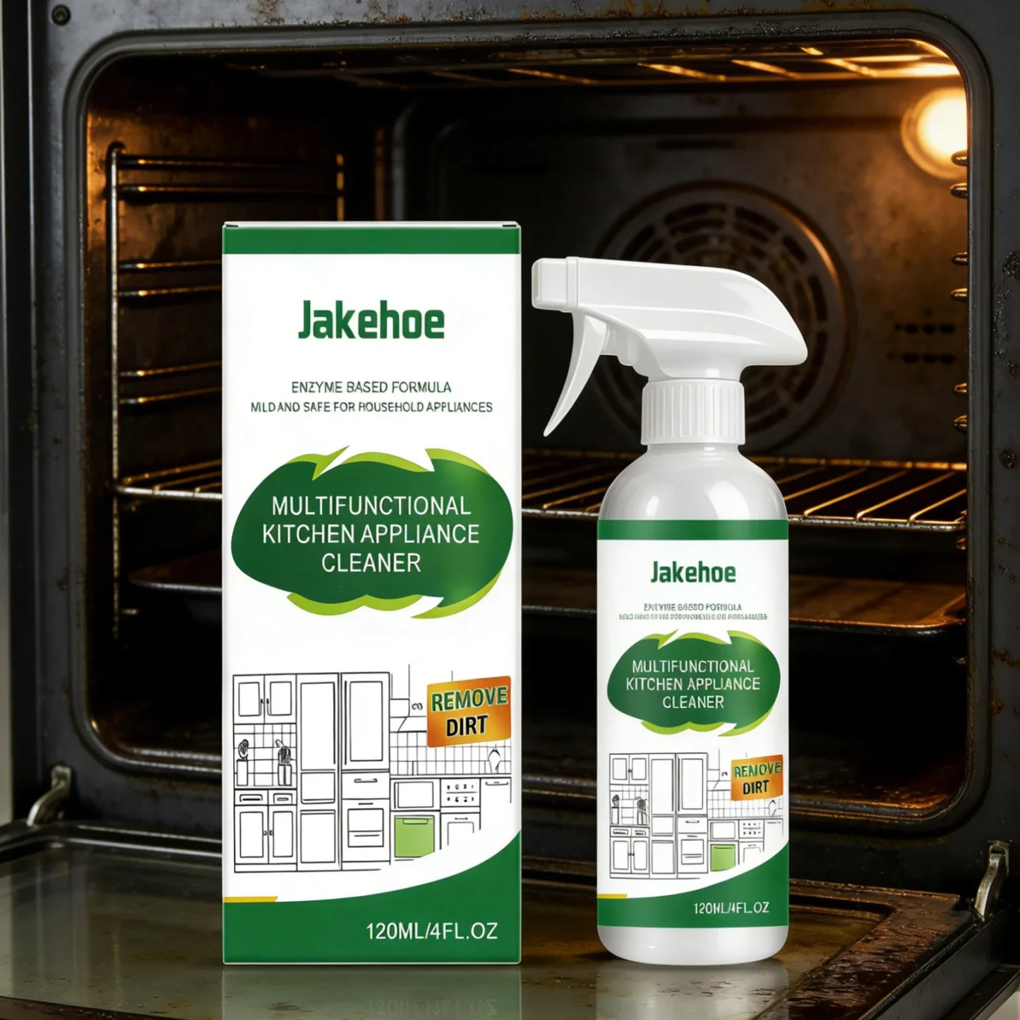 Jakehoe Kitchen Degreaser Spray – Powerful Grease Remover 120ml