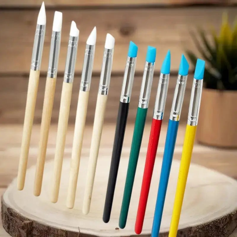 5/10Pcs Silicone Clay Sculpting Tool For Brush Modeling Dotting Nail Art Pottery Clay Tools DIY Carving Sculpting Tools Peaceful Pleasures Health and Wellness