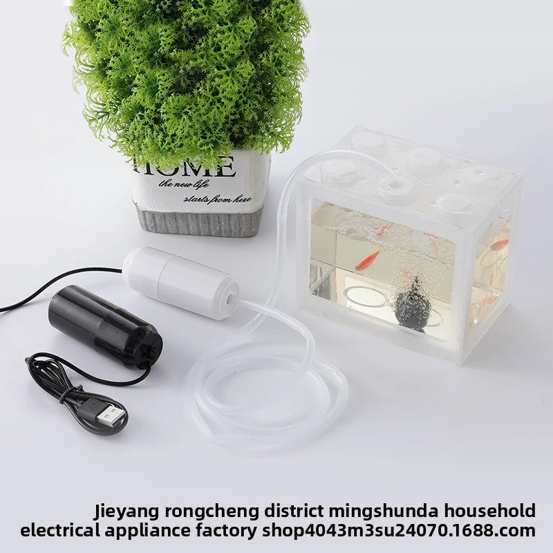 Portable USB Aquarium Air Pump with Air Stone | Fish Tank Oxygen