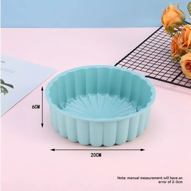 Round Silicone Cake Pan – Non-Stick DIY Baking Mold