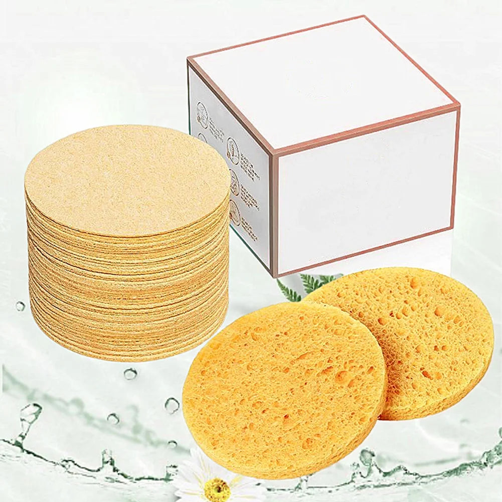 Reusable Compressed Cellulose Face Sponges 100pc Set