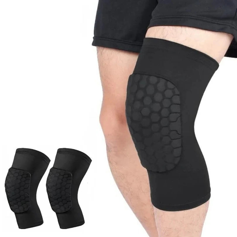 1Pcs Knee Compression Pads,Knee Sleeve Basketball Volleyball Knee Pads with Honeycomb Padding Knee Brace Soft Knee Pads Peaceful Pleasures Health and Wellness