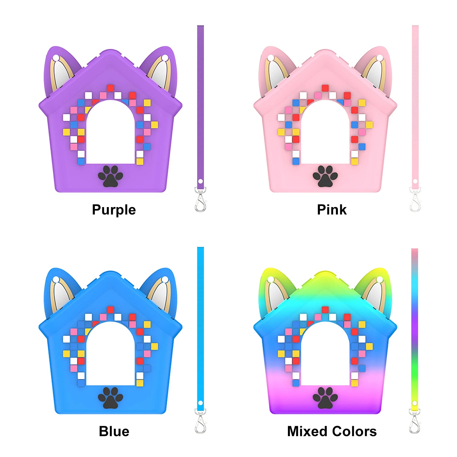 Silicone Carrying Case with Lanyard Protective Skin Cover Shockproof & Anti Drop for Doghouse Interactive Digital Pet Peaceful Pleasures Health and Wellness