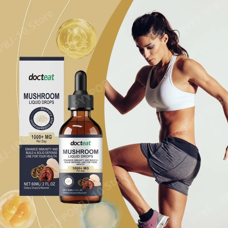 Mushroom Complex Liquid Drops | Plant-Based Supplement 30ml