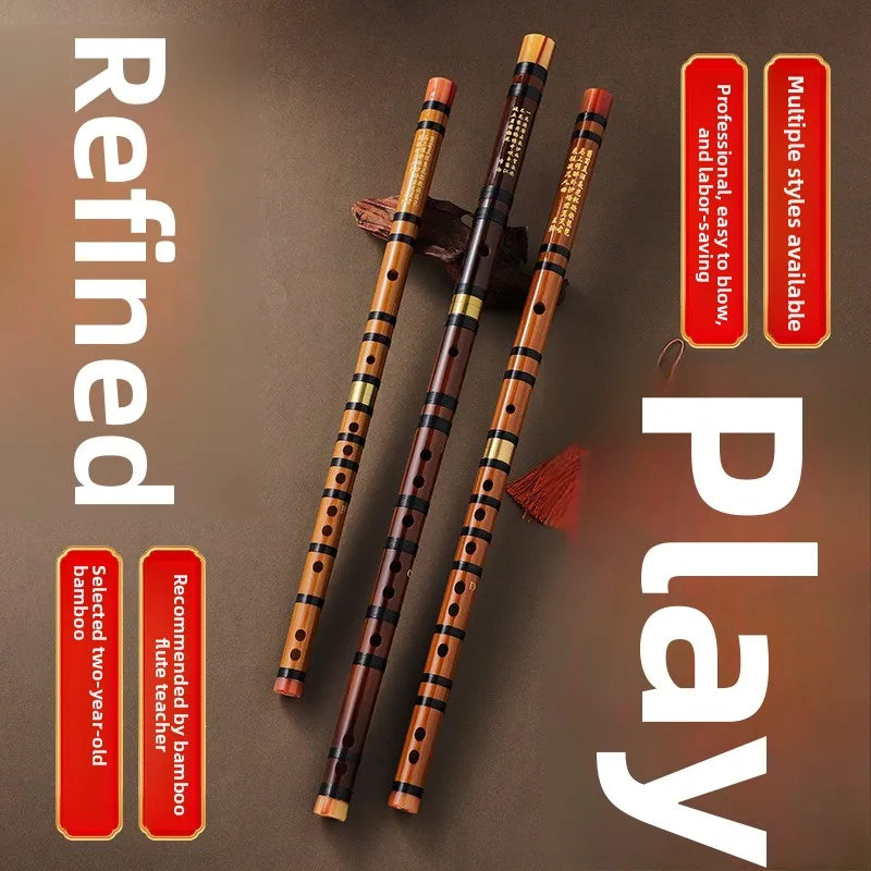 Flute Bamboo Musical Instrument Beginners Primary School Students