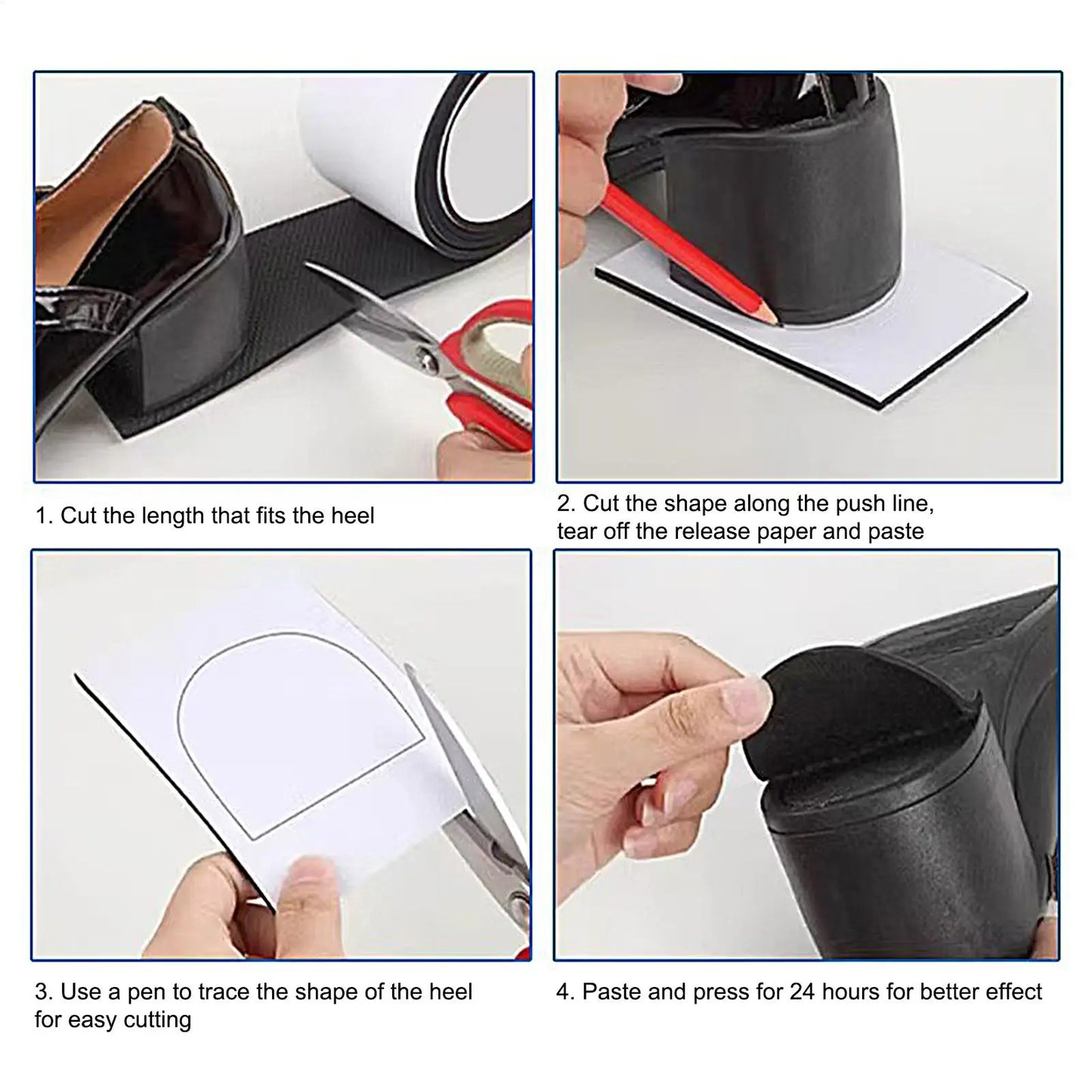 Anti-Slip Rubber Sole Protector Roll | Noise-Reducing Shoe Pad Shoe Sole Protector Peaceful Pleasures Health and Wellness
