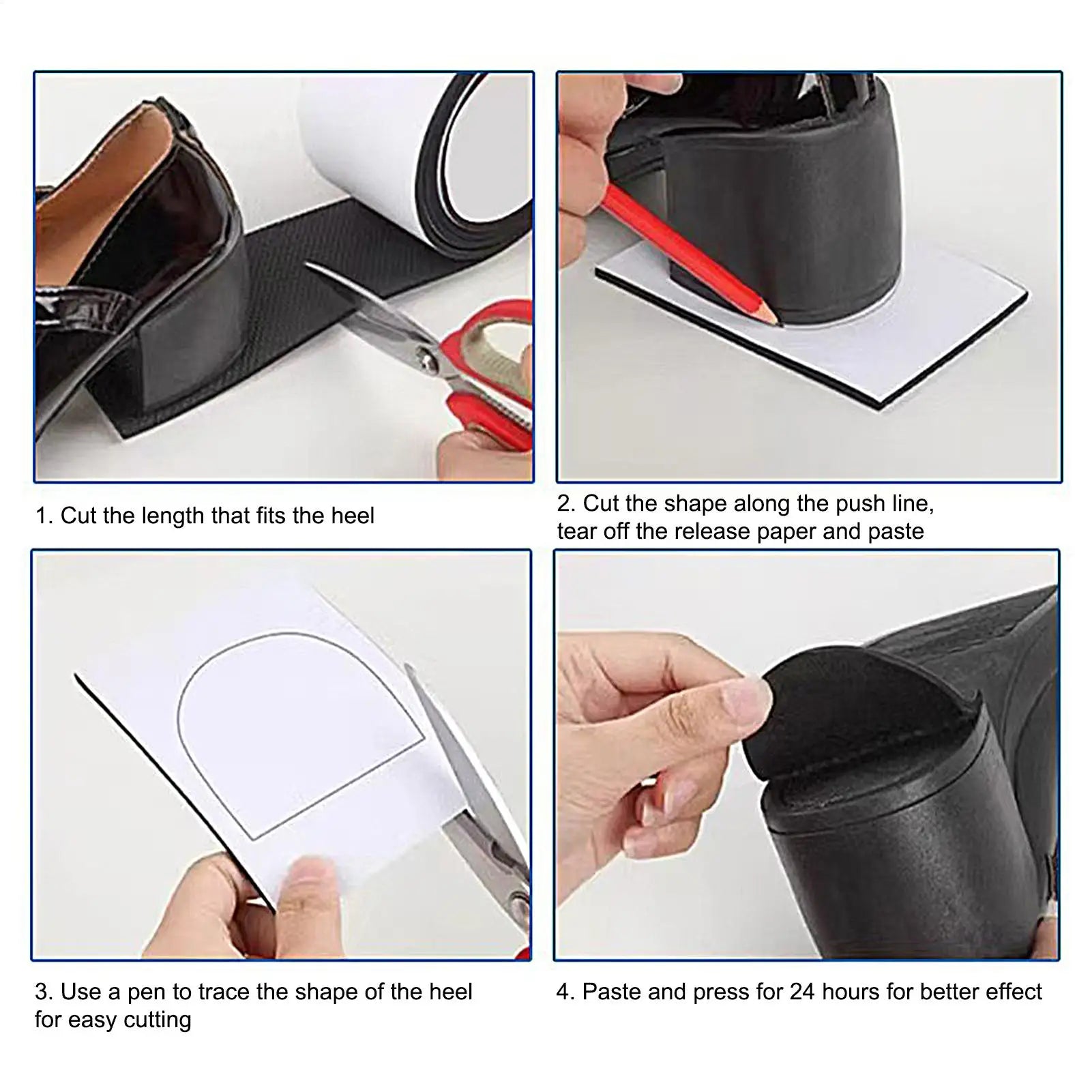 Anti-Slip Rubber Sole Protector Roll | Noise-Reducing Shoe Pad Shoe Sole Protector Peaceful Pleasures Health and Wellness