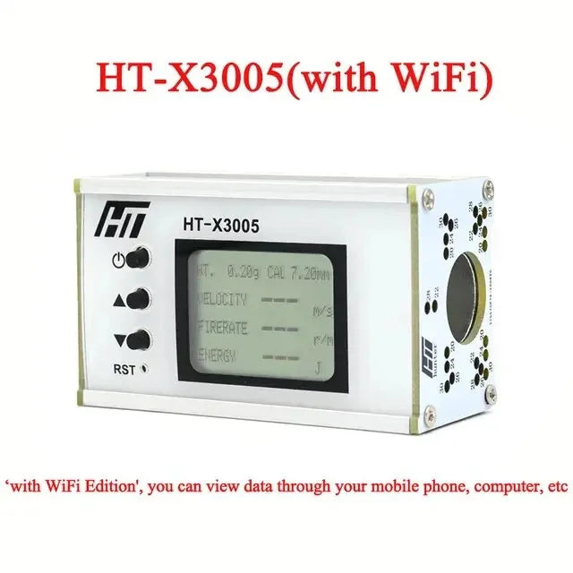 Shooting Speed Meter Ball Velocity Energy Measurement Shooting Chronograph Bullet Speed Tester with Backlight LCD Peaceful Pleasures Health and Wellness X3005(with WiFi)