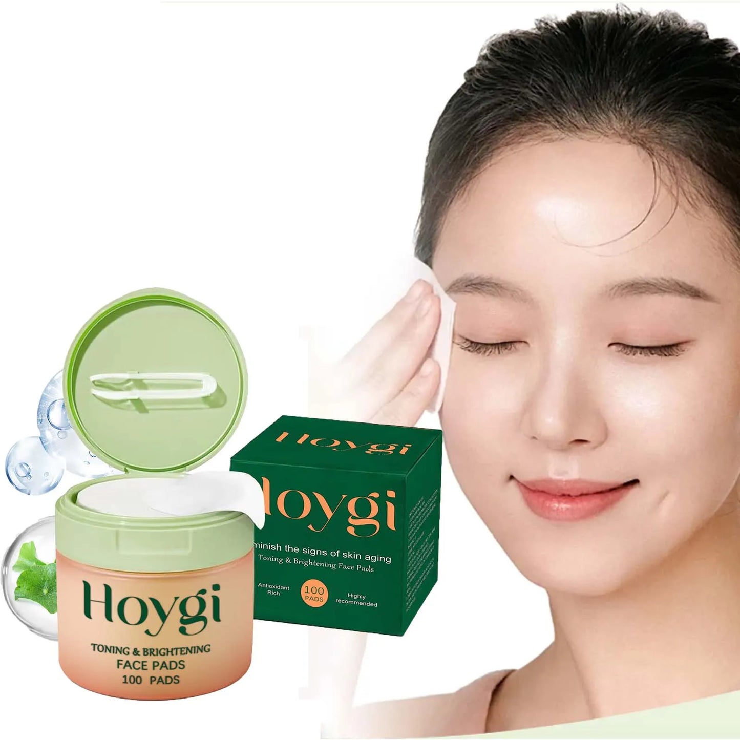 Centella Asiatica Cotton Pads – Hydrating & Acne Care 100pc