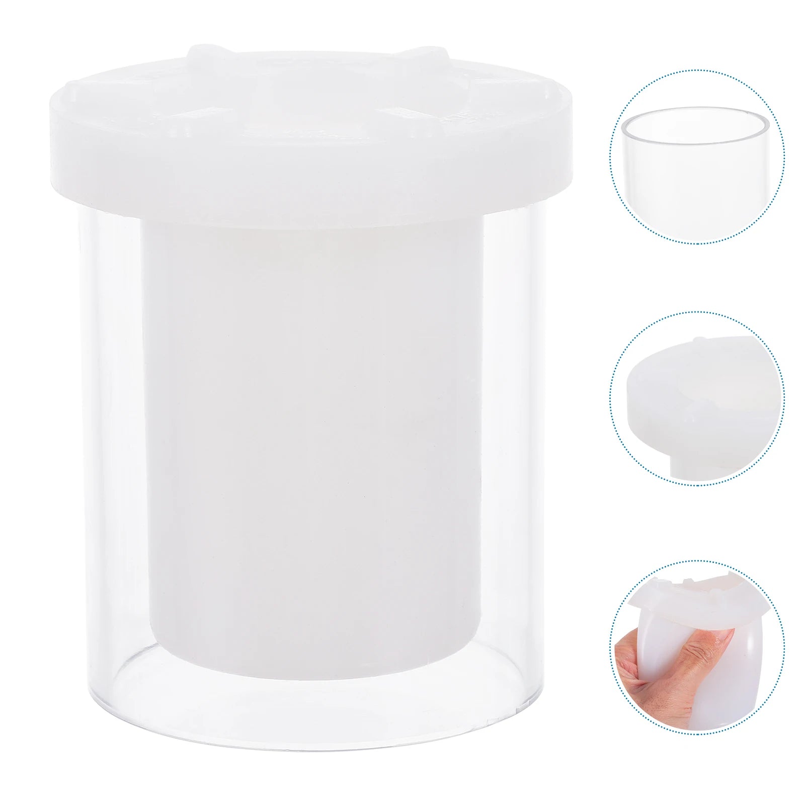 Plastic Cylinder Mold Hollow Mold Candles Decoration Aromatherapy Molds Plaster Mould Home Crafts Decoration Peaceful Pleasures Health and Wellness