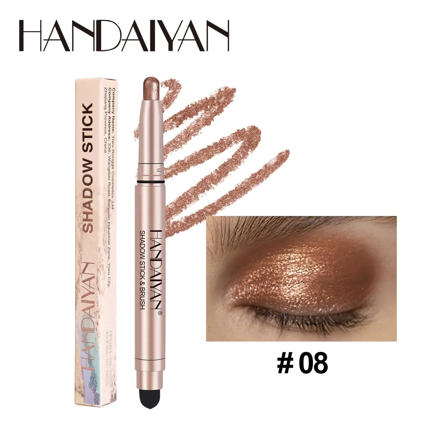 Waterproof Eyeshadow Pencil Stick | Matte Metallic Glitter