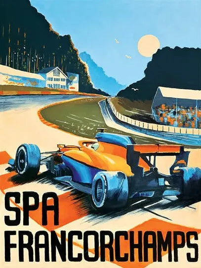 Vintage F1 Racing Car Canvas Wall Art | Motorsport Poster Print