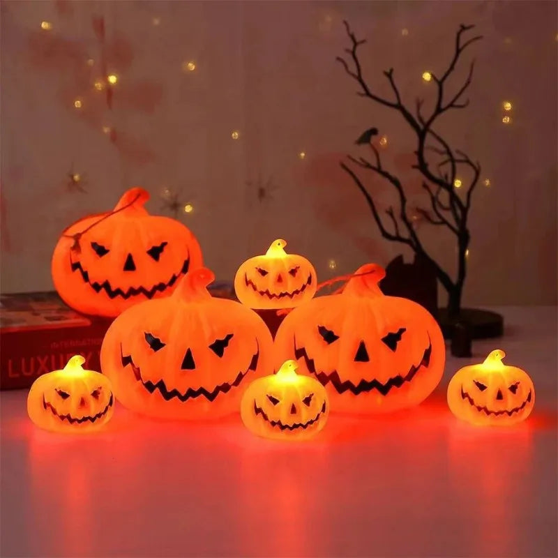 Halloween Pumpkin Lantern LED Candle Night Light Party Decor