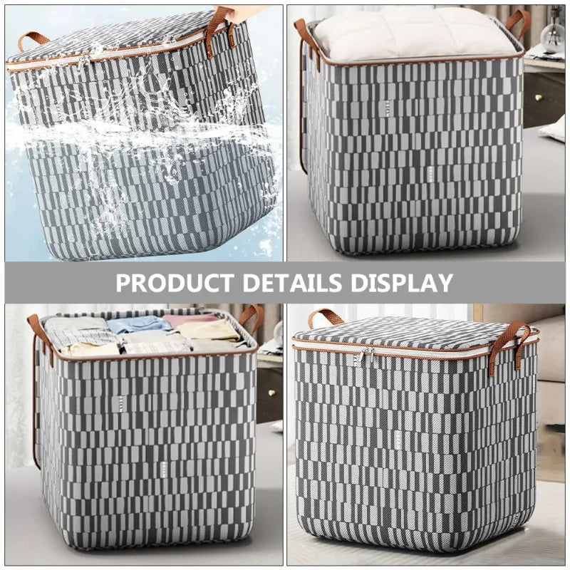 Large Capacity Foldable Storage Basket with Handle | Non-Woven