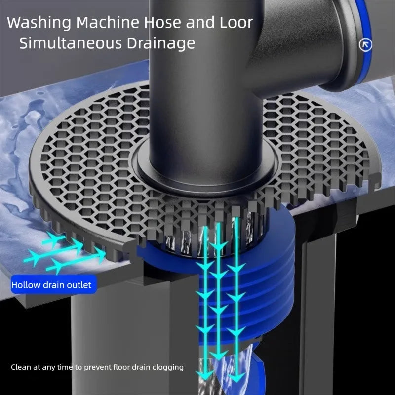 1PC Universal Washing Machine Floor Drain 2 in 1 Sewer Drain Connector Sink Sewer washroom Accessories Hose Adapter Disposer Peaceful Pleasures Health and Wellness