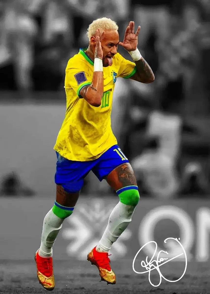 Soccer Player Canvas Wall Art Print | Football Portrait Poster Canvas Wall Art Peaceful Pleasures Health and Wellness 1 40x60cm Unframed