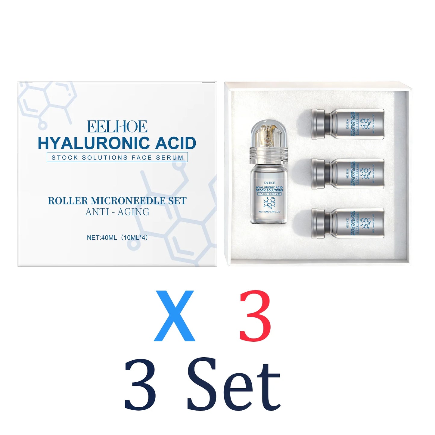 Niacinamide Microneedle Facial Serum Kit | 0.25mm Roller 30ml