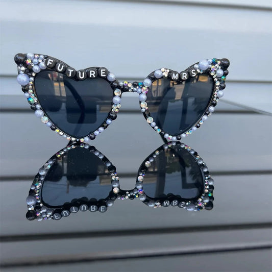 Future Mrs Sunglasses | Bachelorette Bride to Be Party Gift Novelty Bridal Sunglasses Peaceful Pleasures Health and Wellness sunglasses