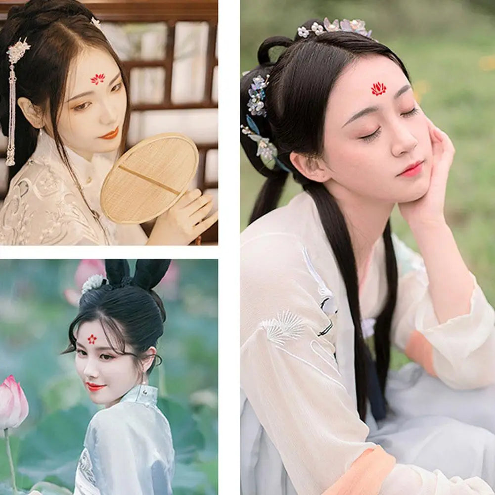 Chinese Ancient Style Forehead Temporary Tattoo Stickers | 15 Designs
