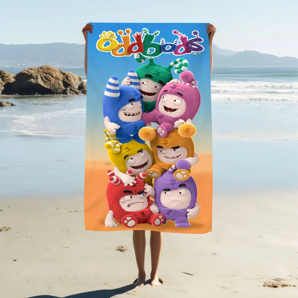 Oddbods Cartoon Beach Towel | Quick Dry, Soft, Large Sizes Beach Towel Peaceful Pleasures Health and Wellness