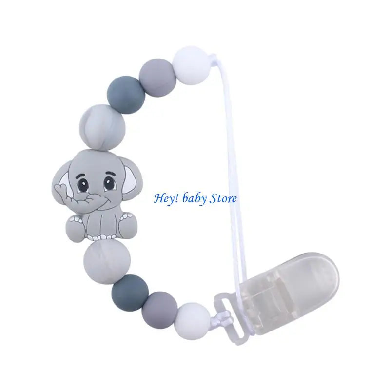 BPA-Free Animal Silicone Pacifier Clip for Baby 0–12 Months