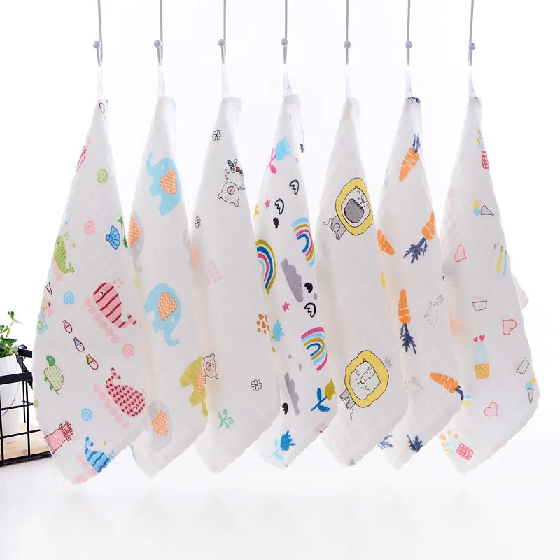 Baby Muslin Washcloths 6-Layer Cotton | Soft Newborn Face Towel 2pk