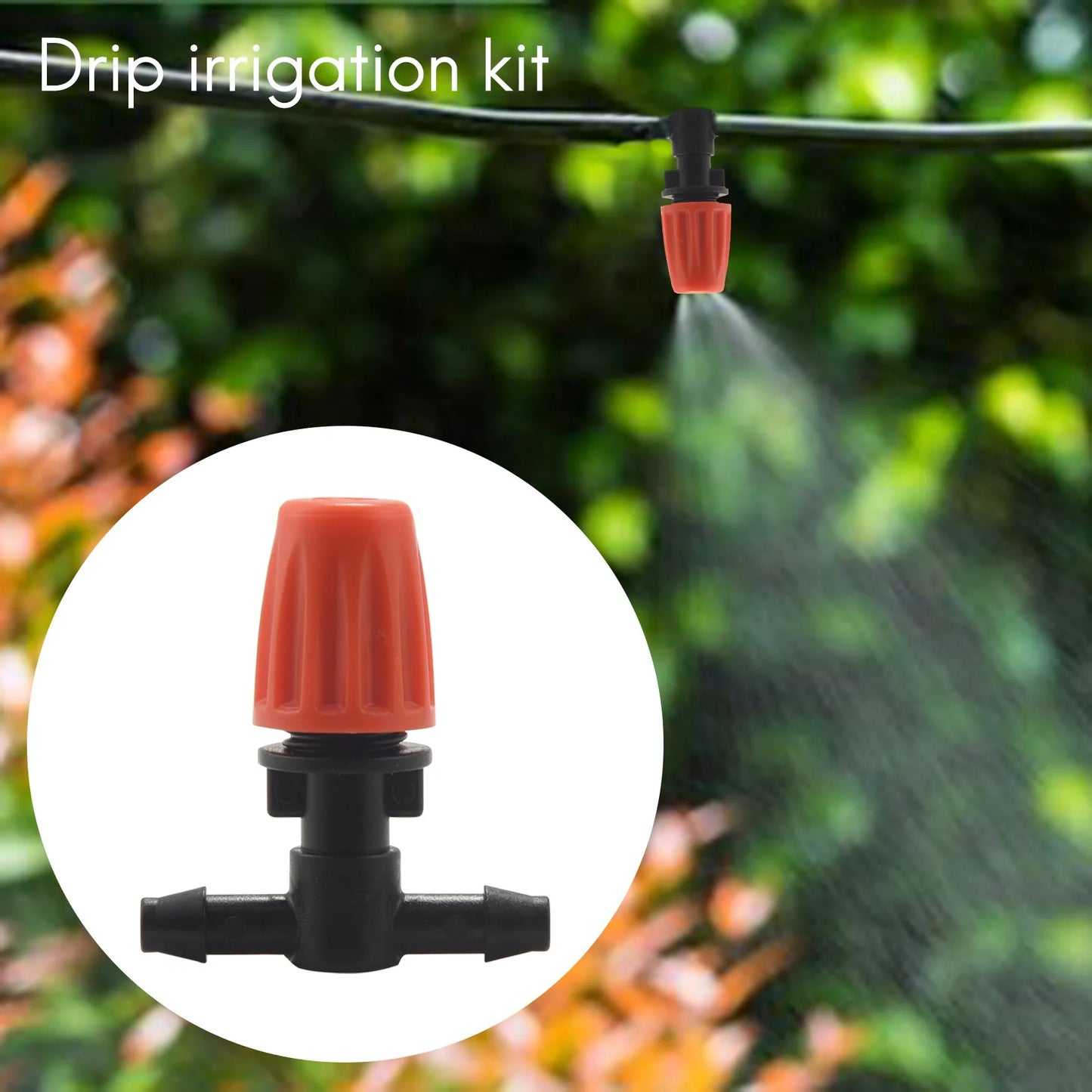 50-Pack Adjustable 3-Way Misting Nozzles | Drip Irrigation Kit