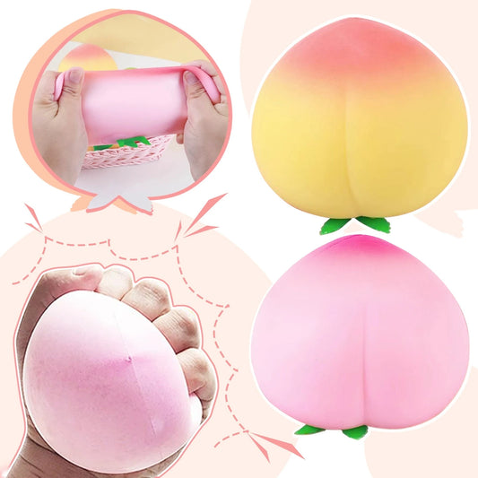 Kawaii Peach Squishy Fidget Toy – Slow Rising Squeeze Toy Squishy Fidget Toy Peaceful Pleasures Health and Wellness