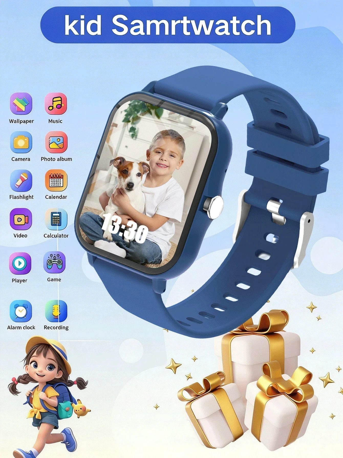 LOMAXFR Smart Watch – Bluetooth Calling, Fitness & Music