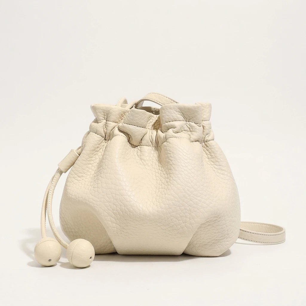 Women Drawstring Bucket Bag Large Capacity Soft Shoulder Crossbody Bag for Daily Use Peaceful Pleasures Health and Wellness