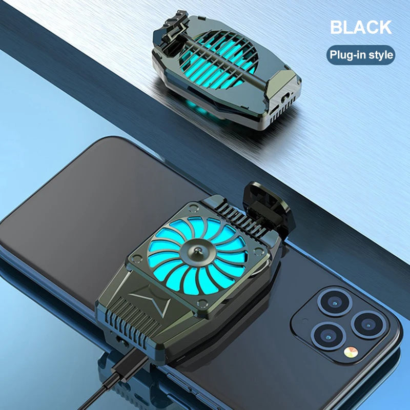 Phone Cooling Fan For Mobile Phone Cooler Gamer For Cell Phone Cooler Fan Mobile Phone Radiator Phone Cellular Gamer Fan Peaceful Pleasures Health and Wellness Black for Plug in
