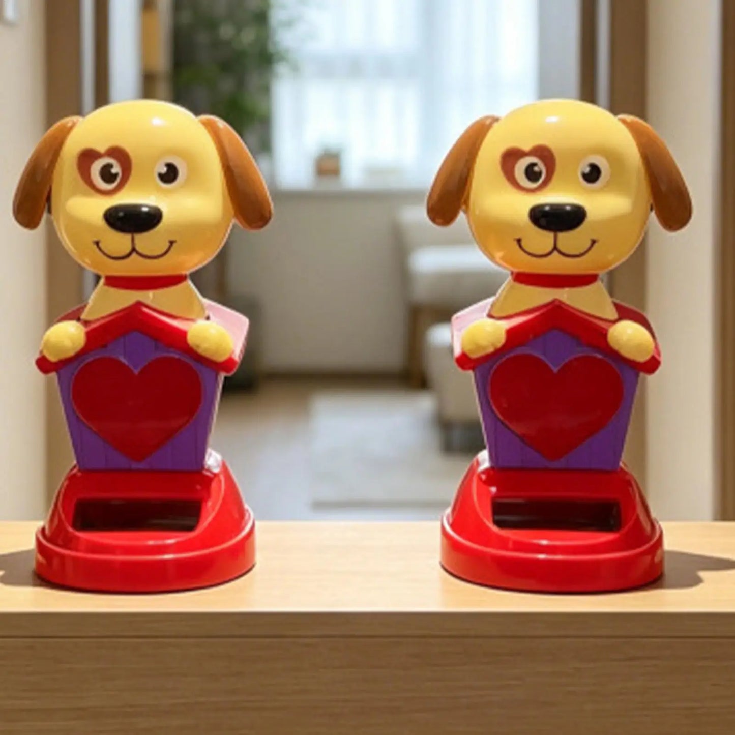 Solar Swinging Dog Dashboard Ornament | Cute Car Décor Toy