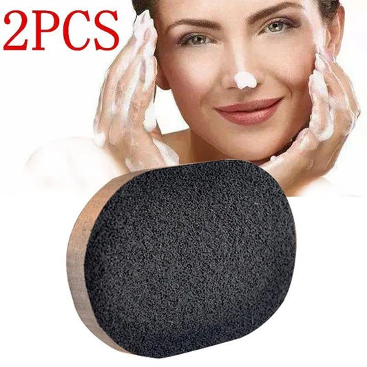 Soft Natural Black Bamboo Sponge Beauty Face Wash Cleaning Cosmetic Peaceful Pleasures Health and Wellness