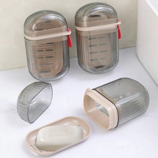 Portable Leakproof Soap Box with Lid & Drain | Travel Camping Travel Soap Box Oasis Select