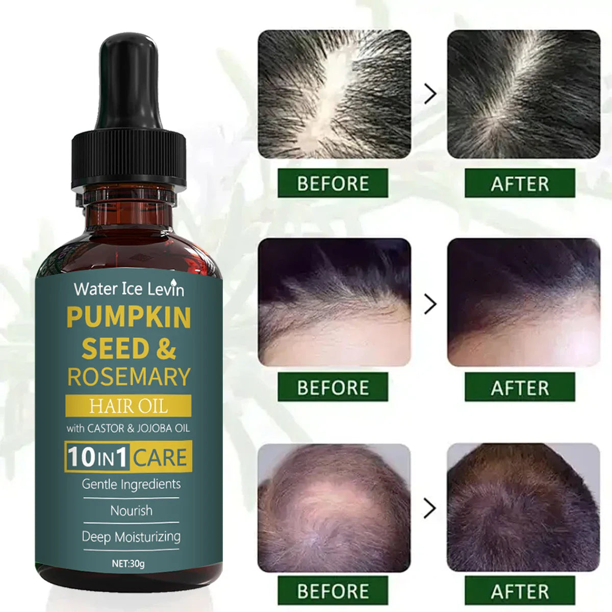 Pumpkin Seed & Rosemary Hair Oil – 10-in-1 Nourishing