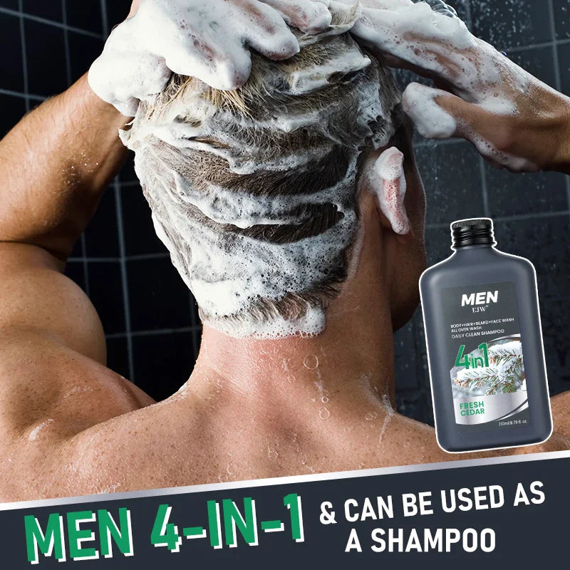 Men's 4-in-1 Body, Hair, Beard & Face Wash – Hydrating