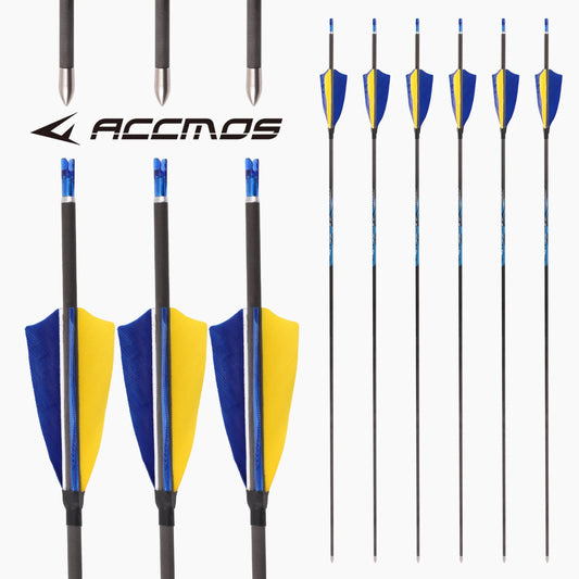 ACCMOS Archery Pure Carbon Complete Arrow ID Spine 300-1000 Recurve Peaceful Pleasures Health and Wellness sp1000