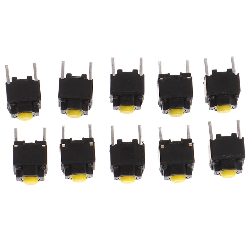 10pcs 6*6*7.3mm Mute Button Silent Switch Micro Mouse Button Switch Peaceful Pleasures Health and Wellness